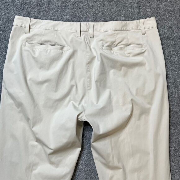 Rhone Pants Mens 41 Ivory Commuter Travel Classic Performance Snap Closure - Picture 12 of 14